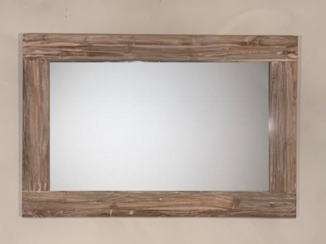 Spiegel 128 x 85 x 12 cm White Wash – Teak
