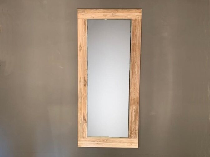 Spiegel 80x180x12 cm White Wash – Teak