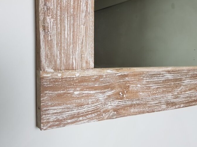 Spiegel 80x180x12 cm White Wash – Teak