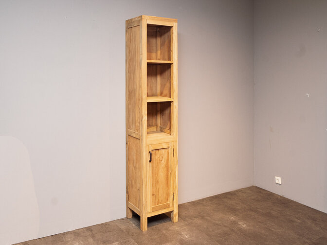 Teak-Badezimmerschrank 40x35x200 cm – Natur