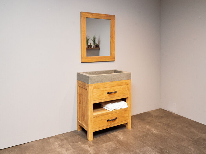 Waschtischunterschrank aus Holz, 80 cm