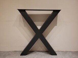 Metallene X-Bartischbeine  100 cm hoch