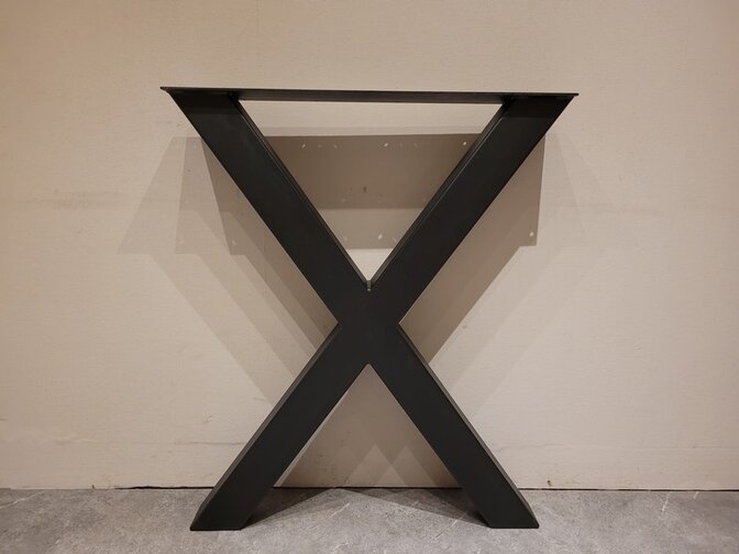Metallene X-Bartischbeine  100 cm hoch