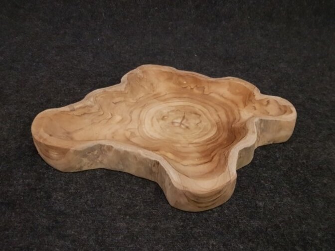 Natürliche Obstschale 40/50 cm - Teakholz