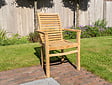 Teak-Gartenset Toscane 135 mit 4 stapelbaren Stühlen