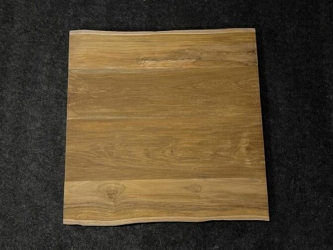 Tischplatte aus Teak-Baumstamm 80x80x6cm