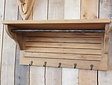Wandgarderobe aus Teakholz 37 x 45 x 100 cm – Natural