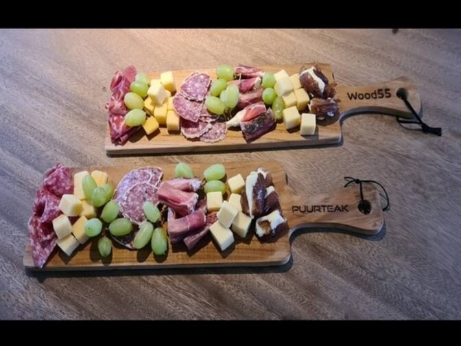 Teak-Servierbrett 12 x 45 cm