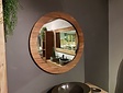 Runder Spiegel 100 x 9 cm Natur - Teak