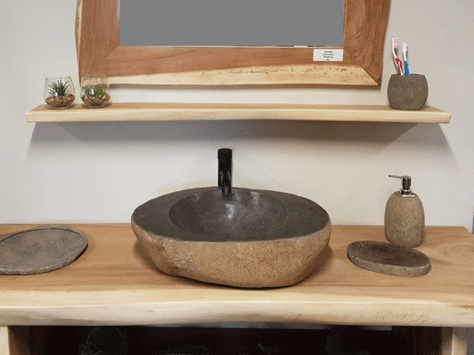 Schweberegal aus Suarholz 240x15x3cm