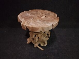 Geschnitzter Tisch Ø80x75cm - RI2112-09