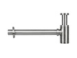 Differnz-Siphon matt verchromt