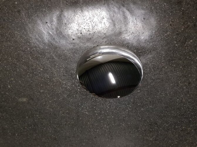 Differnz-Ablaufgarnitur Design groß verchromt