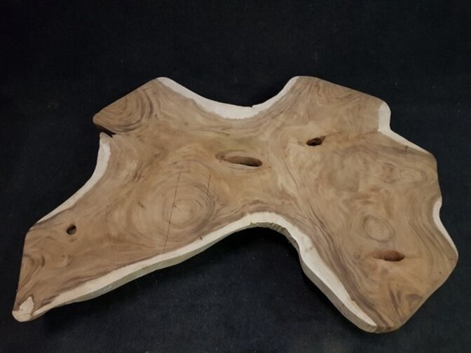 Runder Tisch aus Baumstamm 165/215 cm CA071-1020