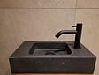 Waschbeckenunterschrank aus Teakholz mit Waschbecken komplett – Natur