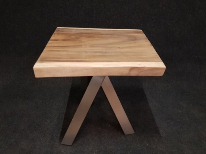 Baumstamm-Tisch quadratisch 80 x 80 x 7 cm – lose Platte