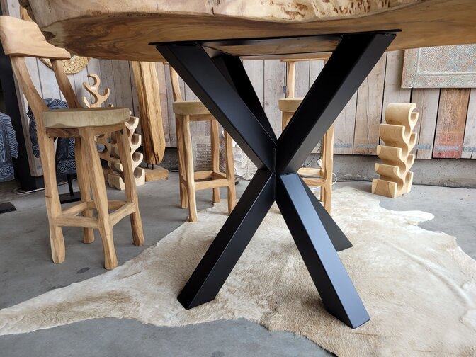 Doppel-X-Tischgestell – 120 x 120 x 100 cm