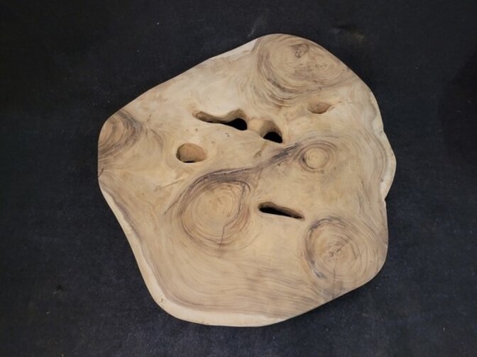 Suar-Baumstammtischplatte -Tisch 155/180 cm CA74-2224