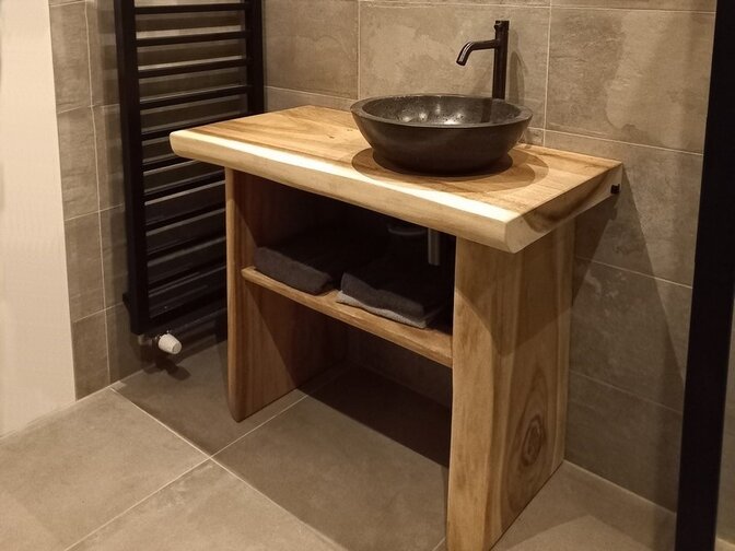 Suar Badezimmerwaschtisch 100x40x80cm