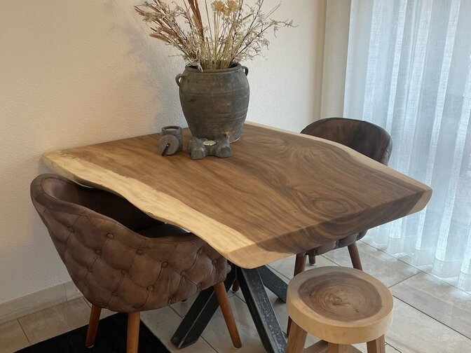 Baumstamm-Tisch rechteckig 120 cm