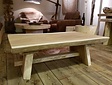 Baumstamm-Couchtisch 120 cm - Suar