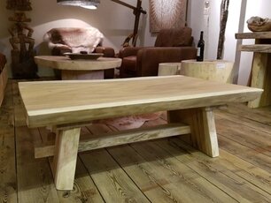 Baumstamm-Couchtisch 120 cm - Suar