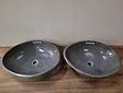 2 Flusssteinwaschbecken Twinset 56x41x15cm FL21534