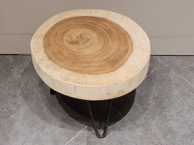 Couchtisch mit Hairpins +/- Ø40/50 cm – Höhe 33 cm