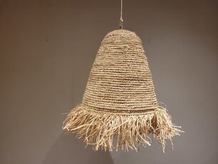 Lampenschirm im Ibiza-Stil 45x55cm Glockenform mit Franzen