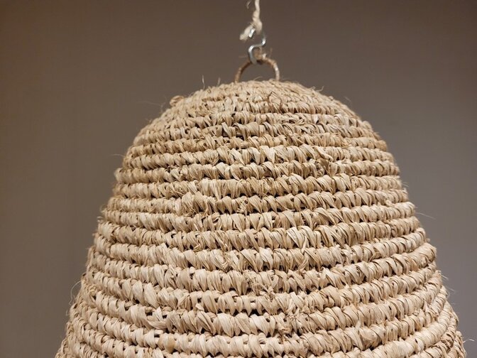 Lampenschirm im Ibiza-Stil 45x55cm Glockenform mit Franzen