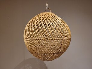 Lampenschirm aus Schilf runde Kugel 40x40cm