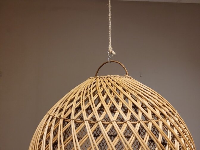 Lampenschirm aus Schilf runde Kugel 40x40cm