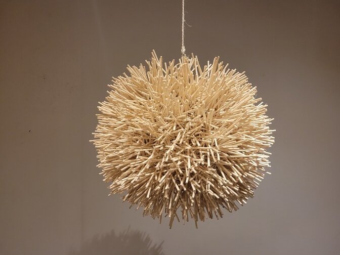 Rattan-Lampenschirm Igel 40x30cm