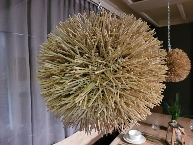 Rattan-Lampenschirm Igel 40x30cm