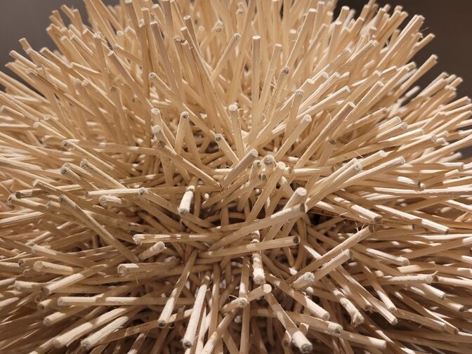 Rattan-Lampenschirm Igel 40x30cm