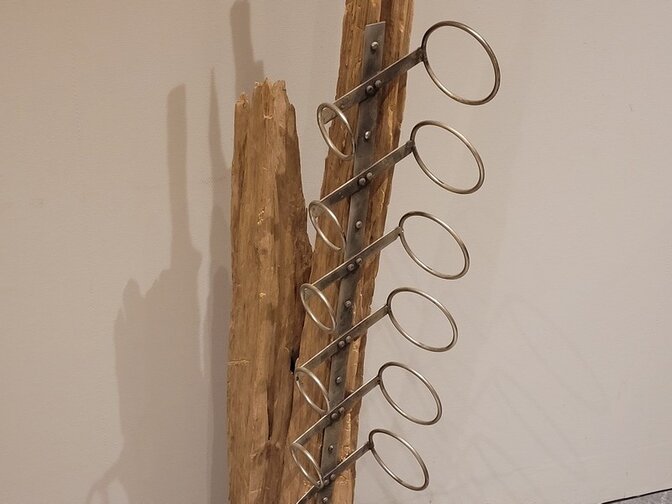 Skulptur-Weinregal für 6 Flaschen