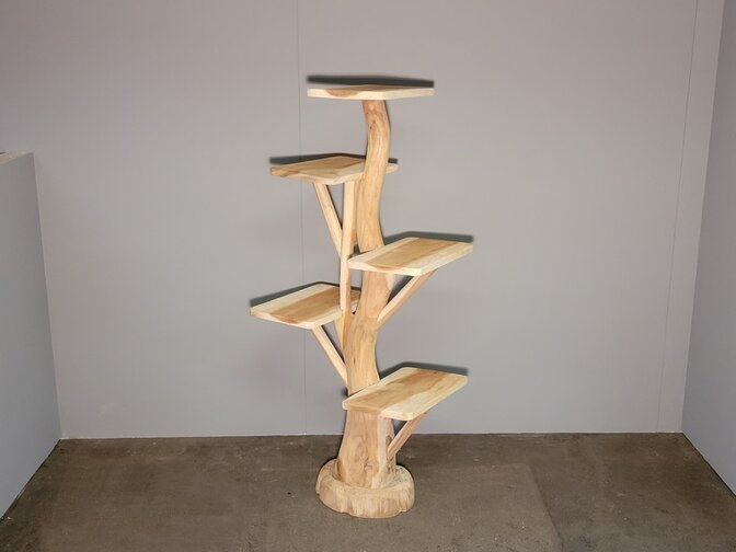 Kratzbaum oder Etagere aus Suarholz 150 cm