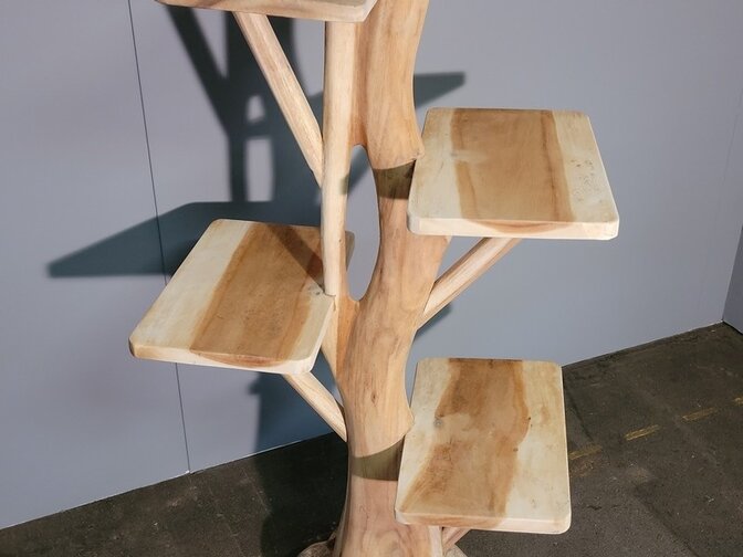 Kratzbaum oder Etagere aus Suarholz 150 cm