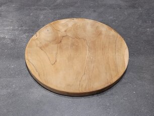 Teakholz-Marmor-Scheibe 40 x 4 cm