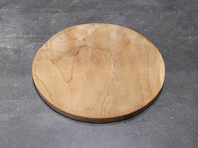 Teakholz-Marmor-Scheibe 40 x 4 cm