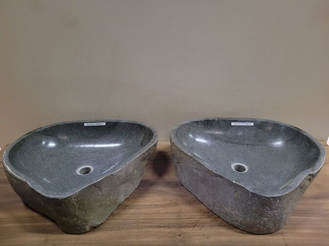 2 Waschbecken aus 1 Stein Twinset 56x48x15cm FL21737