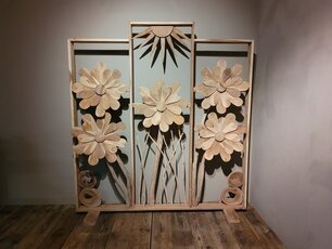 Raumteiler mit 3 Fächern - 180x170cm