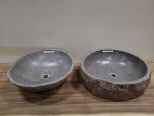 2 Waschbecken aus 1 Stein Waschschüssel-Set FL21774