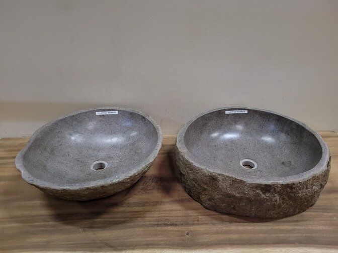 2 Waschbecken aus 1 Stein Waschschüssel-Set FL21774