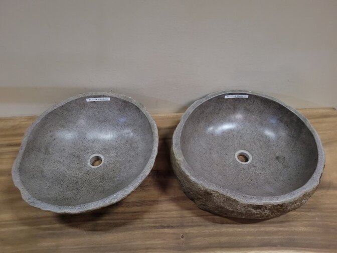 2 Waschbecken aus 1 Stein Waschschüssel-Set FL21774