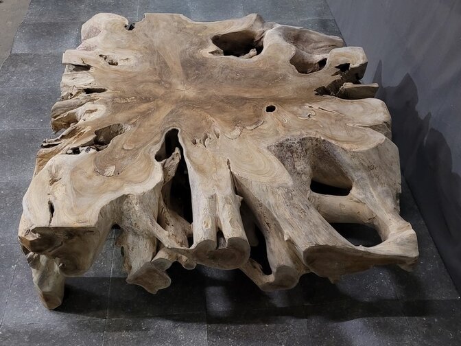 Couchtisch aus Wurzelholz 120x120x45cm IJ07-2251