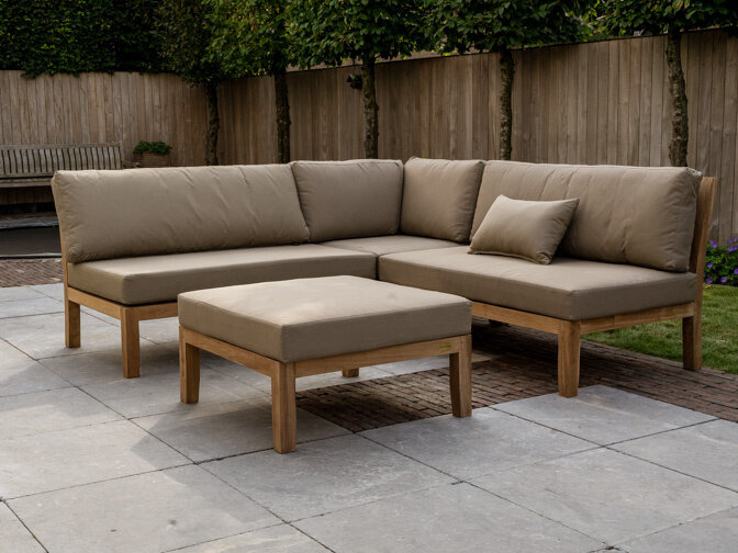4  Personen Teak Lounge-Ecksofa New Ibiza
