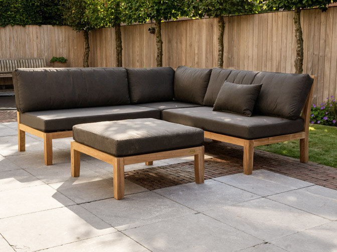 4  Personen Teak Lounge-Ecksofa New Ibiza