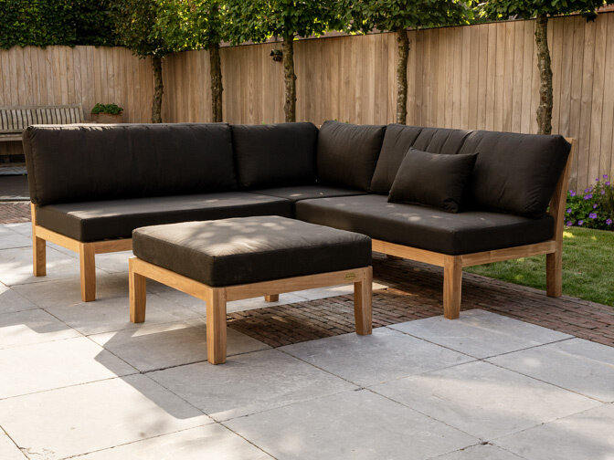 4  Personen Teak Lounge-Ecksofa New Ibiza