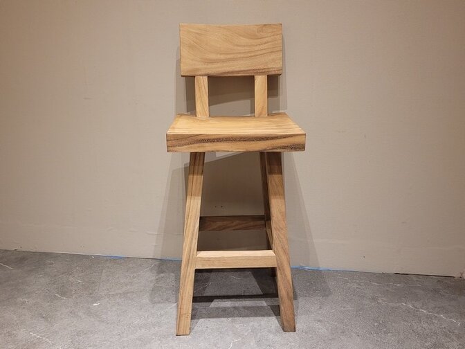 Mancave Barstuhl mit Rückenlehne – Suar